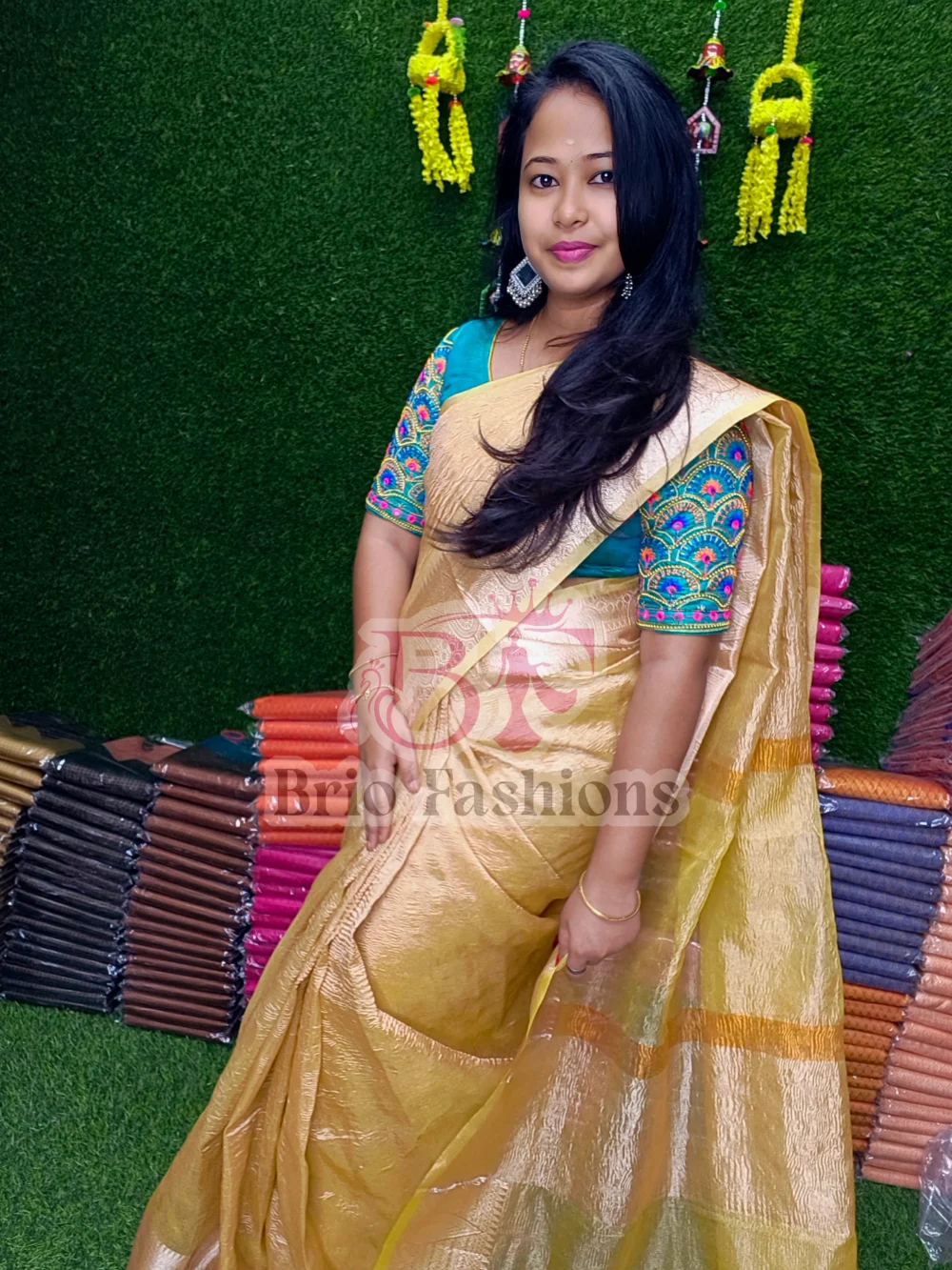 BANARASI TISSUE CRUSH SILk SAREES