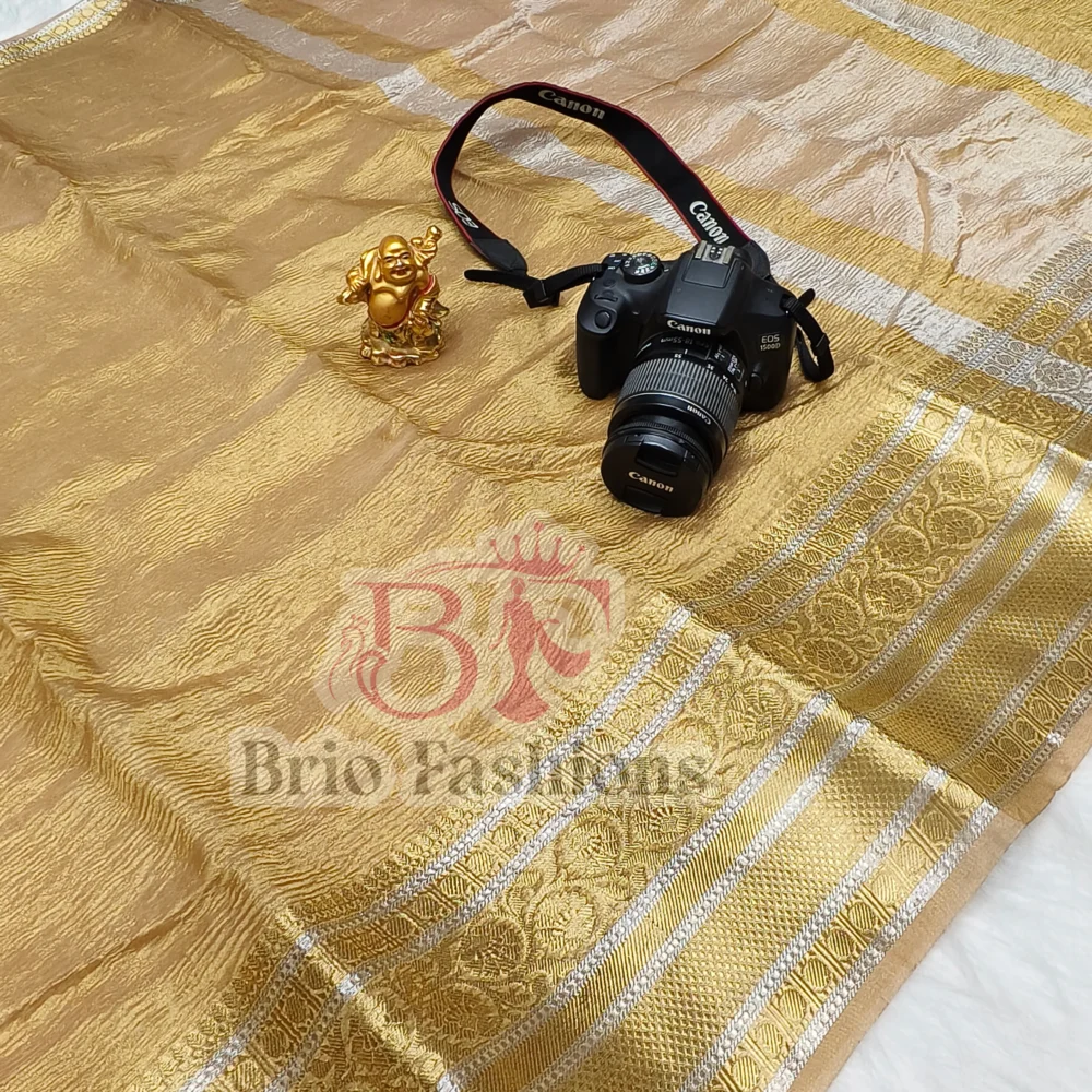 BANARASI TISSUE CRUSH SILk SAREES