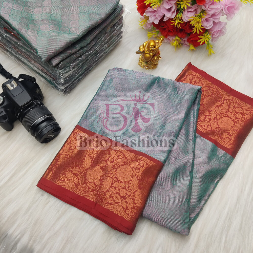LATEST BANARASI TANCHOI FANCY SAREE WITH BLOUSE - Hurryep Technologies