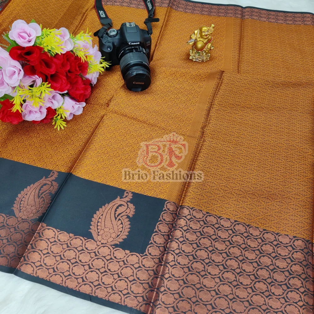 LATEST BANARASI TANCHOI FANCY SAREE WITH BLOUSE
