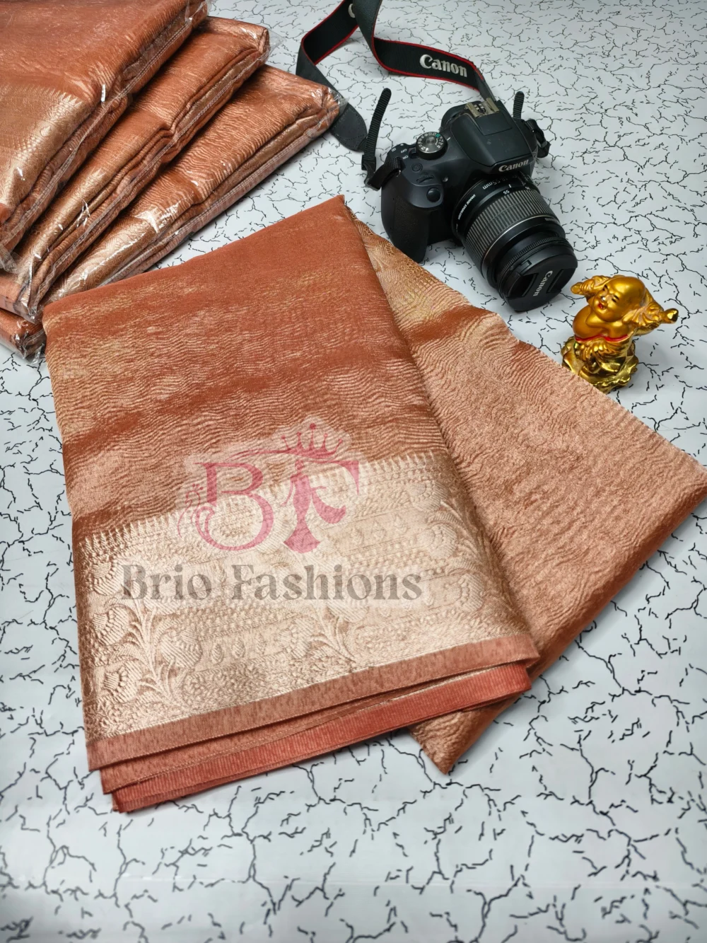 BANARASI TISSUE CRUSH SILk SAREES