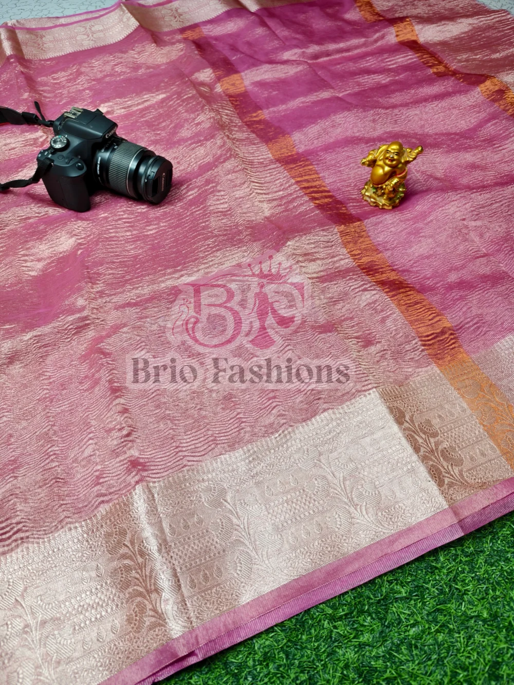 BANARASI TISSUE CRUSH SILk SAREES