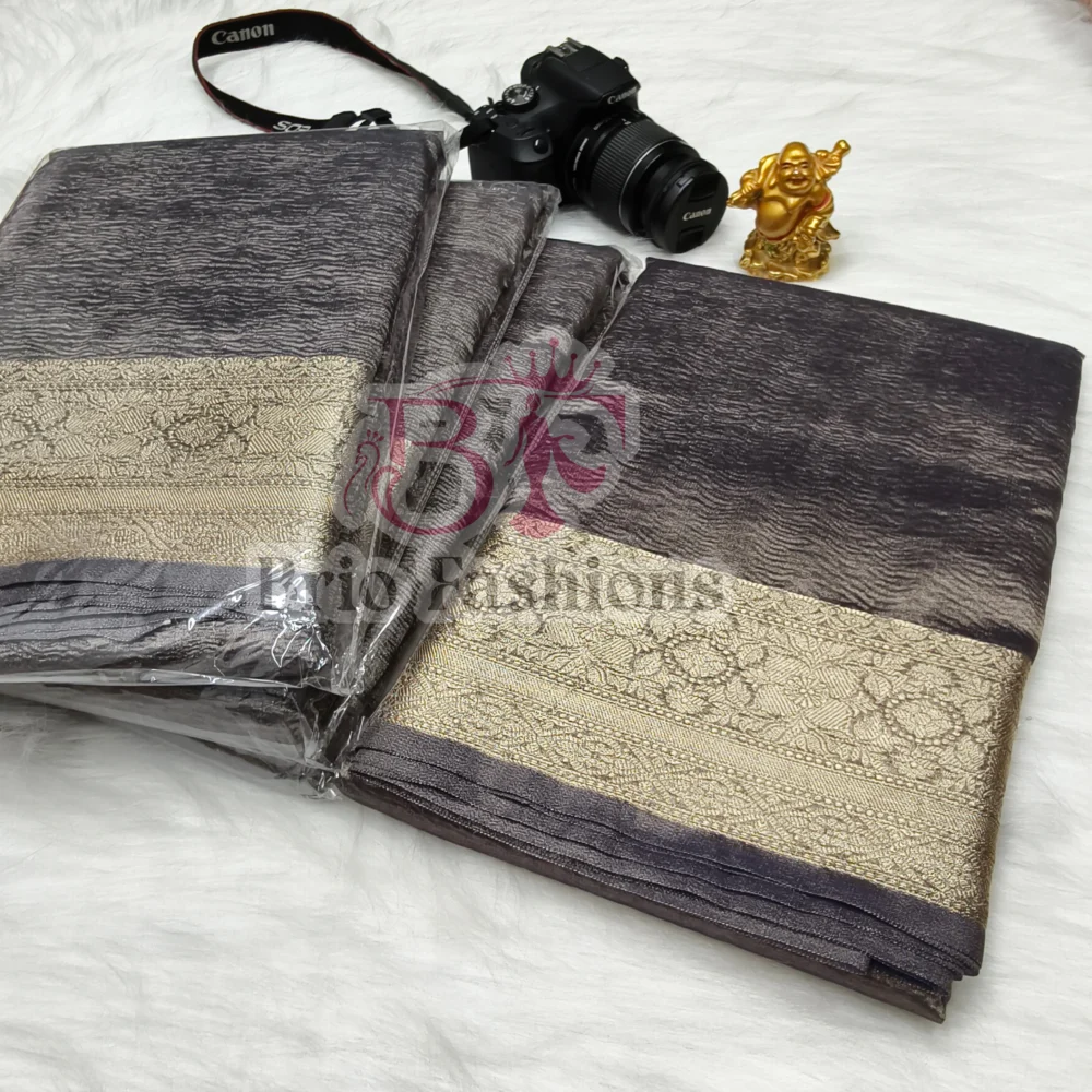 BANARASI TISSUE CRUSH SILk SAREES