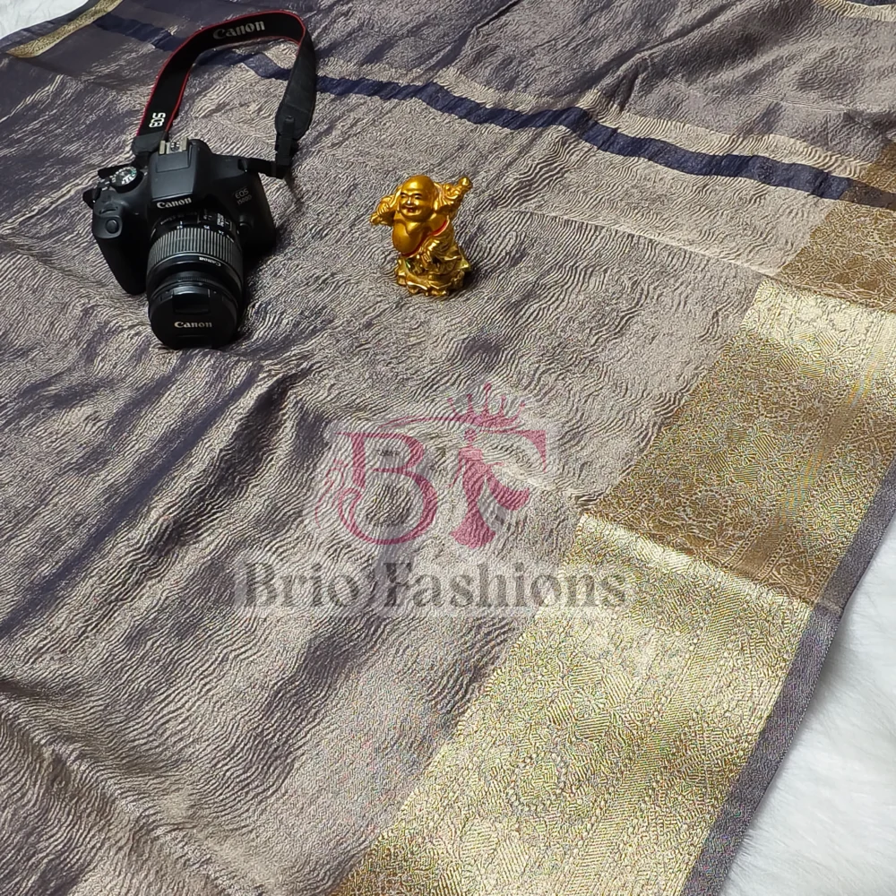 BANARASI TISSUE CRUSH SILk SAREES