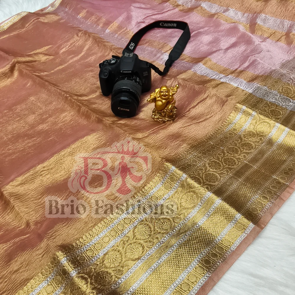 BANARASI TISSUE CRUSH SILk SAREES