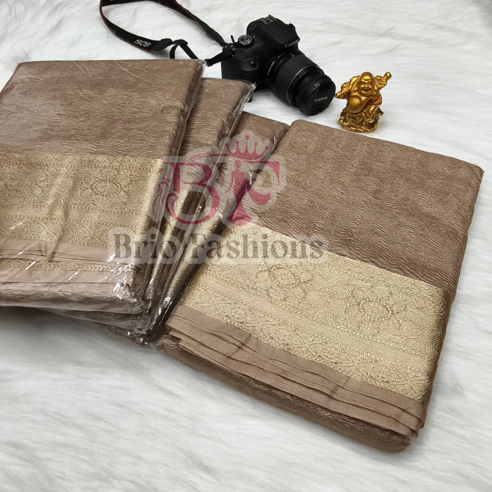 BANARASI TISSUE CRUSH SILk SAREES