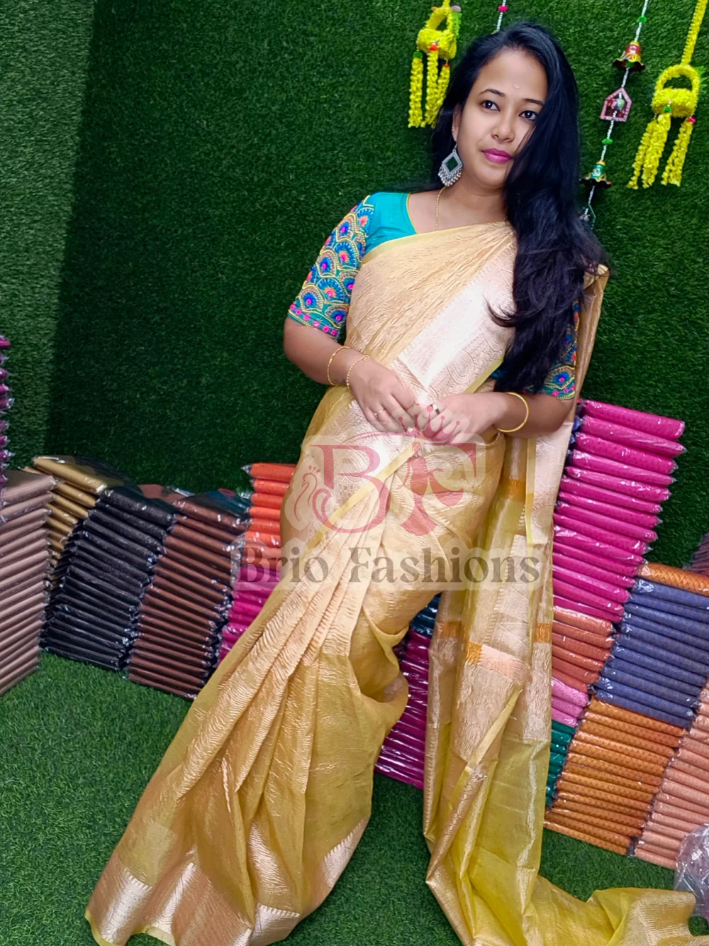 BANARASI TISSUE CRUSH SILk SAREES