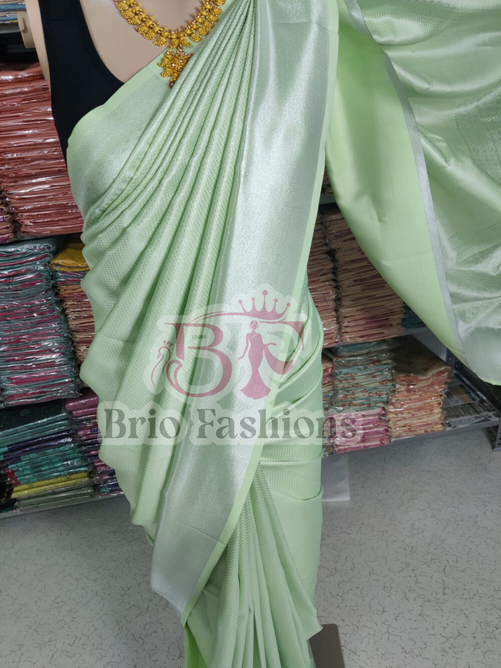 ROYAL FUSION SILVER KANCHI SILK