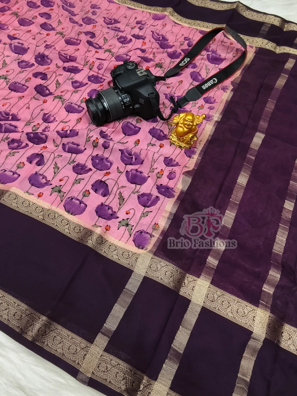 PURE MYSORE CONTRAST CREPE SILK 03 - Hurryep Technologies