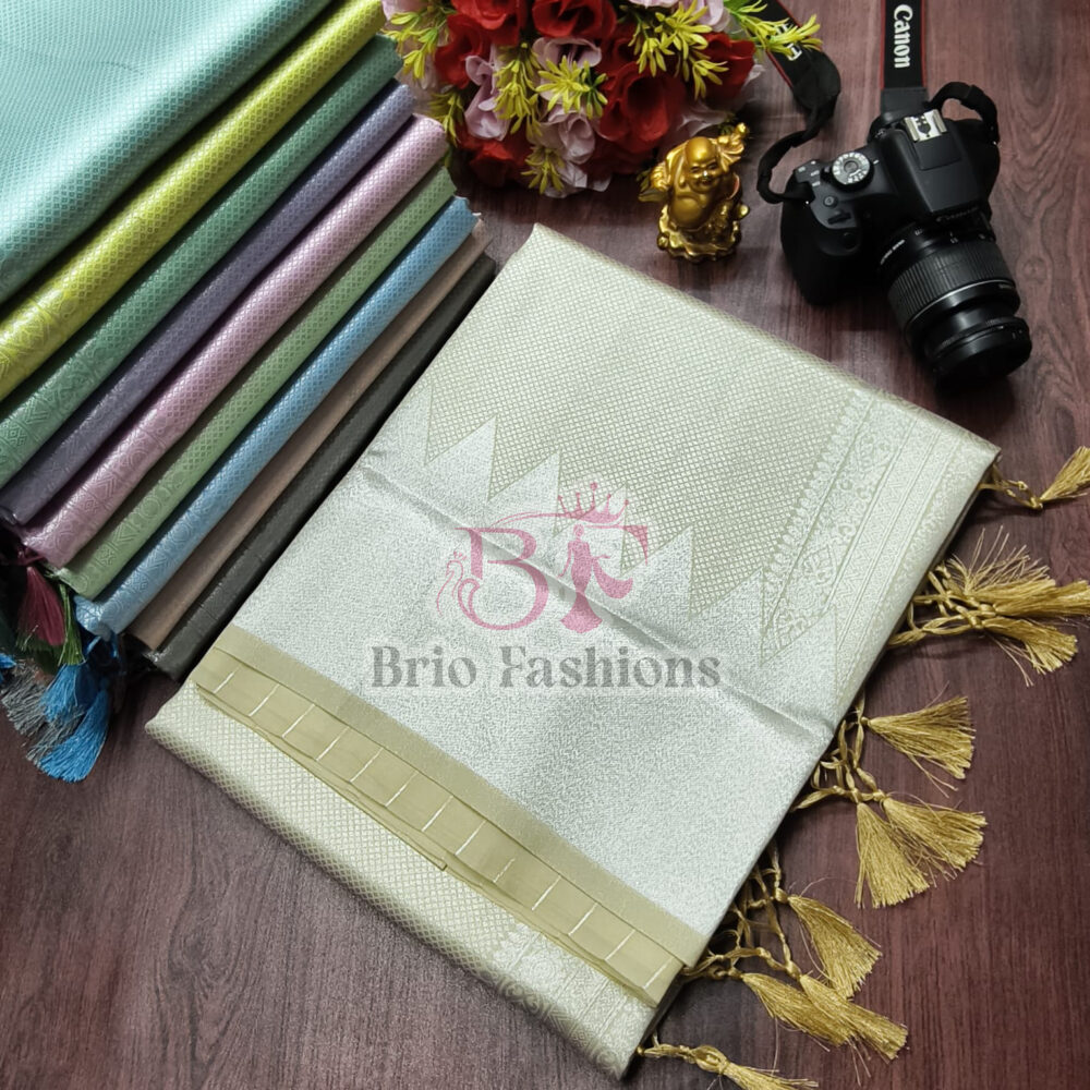 ROYAL FUSION SILVER KANCHI SILK
