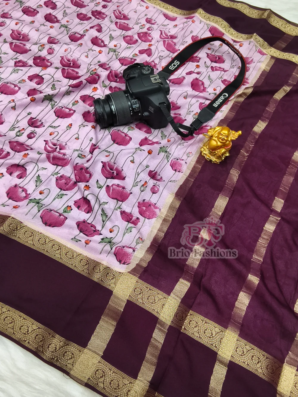 PURE MYSORE CONTRAST CREPE SILK 04 - Hurryep Technologies
