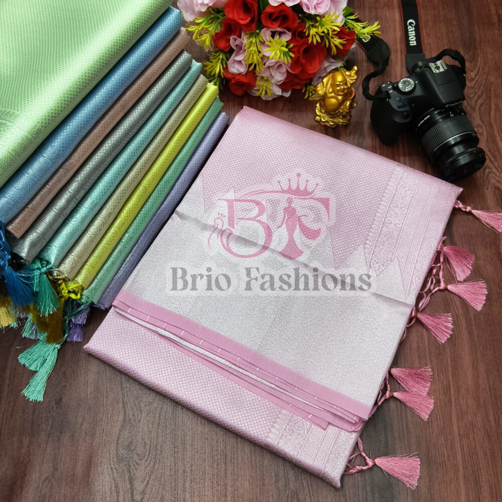 ROYAL FUSION SILVER KANCHI SILK